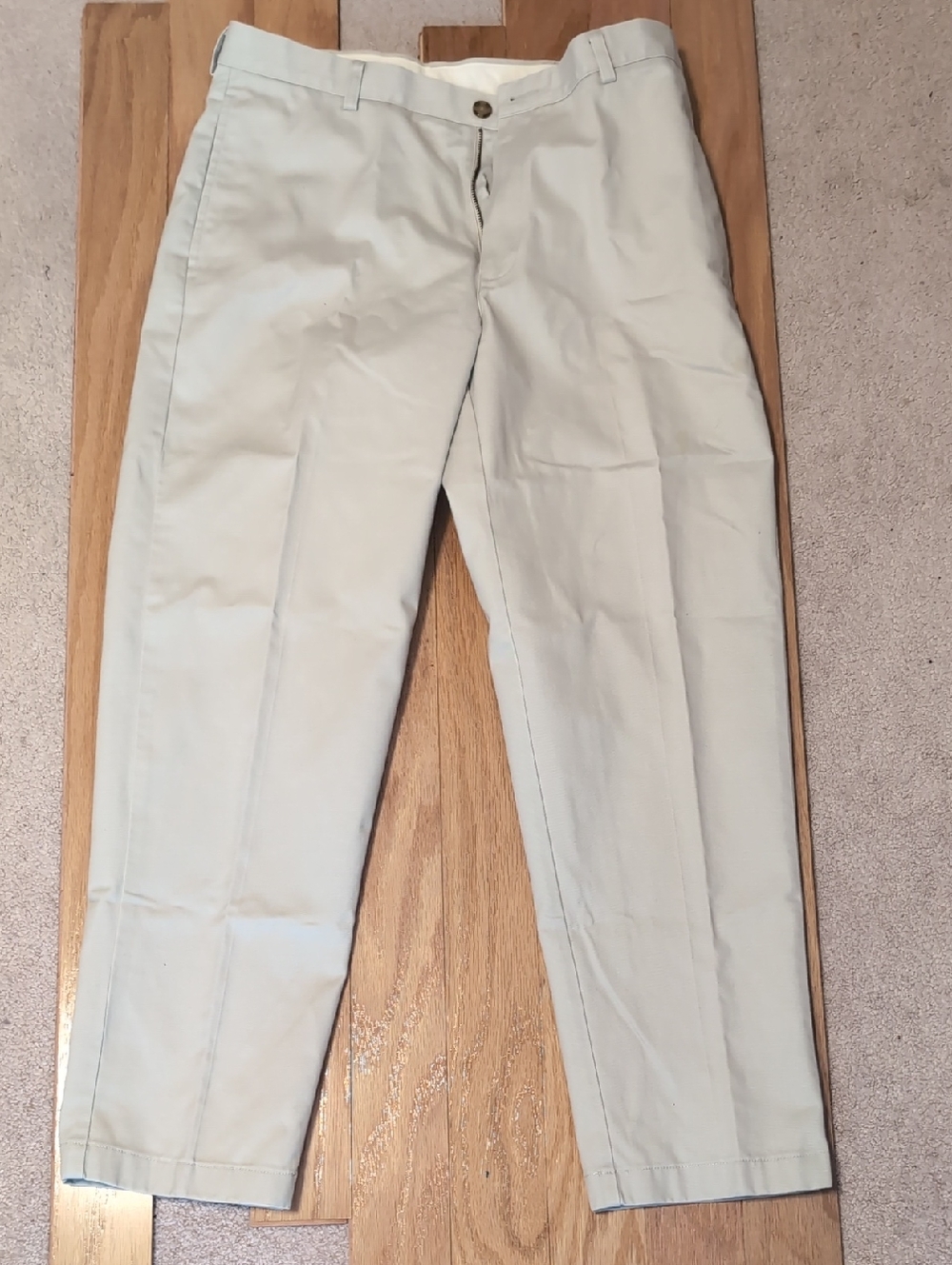 Men's Cream Chino Pants - Classic Straight Fit
